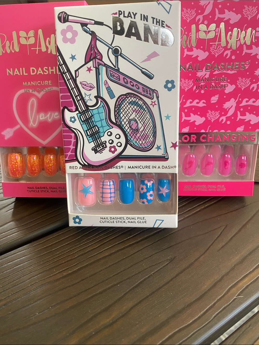 Nail Dashes, 3 sets. Brand new in boxes.